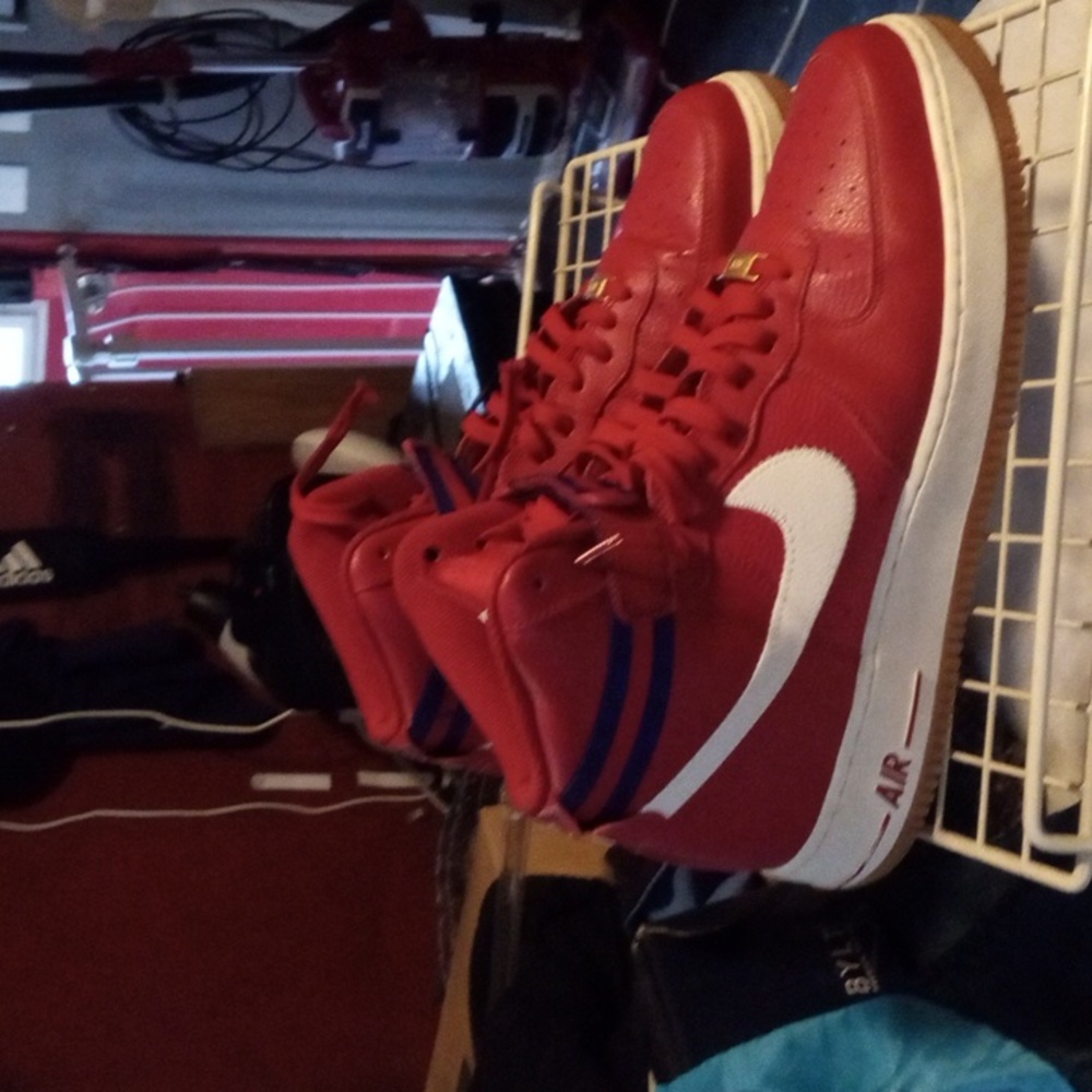 Nike Air Force 1 High 07 Gym Red White Perforated Men’s Size 13 *no laces includ